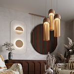 Бра круглое натуральная пробка с бахромой Natural Cork варинант исполнения - 5 | Loft Concept в Самаре