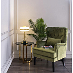 Столик журнальный золотой с темным стеклом Tastiness варинант исполнения - 3 | Loft Concept в Самаре