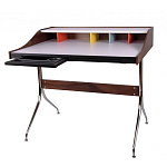 Письменный стол с 2-мя чёрными выдвижными ящиками и нишей с цветными разделителями Ballan варинант исполнения - 2 | Loft Concept в Самаре