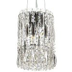 Подвесной светильник с металлическими и хрустальными подвесками Bonnay Crystal Chrome Hanging Lamp варинант исполнения - 1 | Loft Concept в Самаре