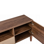 ТВ-тумба бежевая из массива бука с 2-мя дверками и ящиком Wenge Light варинант исполнения - 3 | Loft Concept в Самаре