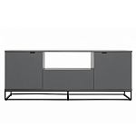 ТВ-тумба цвета графит с  2-мя дверцами и ящиком Strict Lines варинант исполнения - 2 | Loft Concept в Самаре