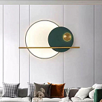 Бра светодиодное круглое в оттенках бронзового и зеленого цвета Kosmikos варинант исполнения - 1 | Loft Concept в Самаре