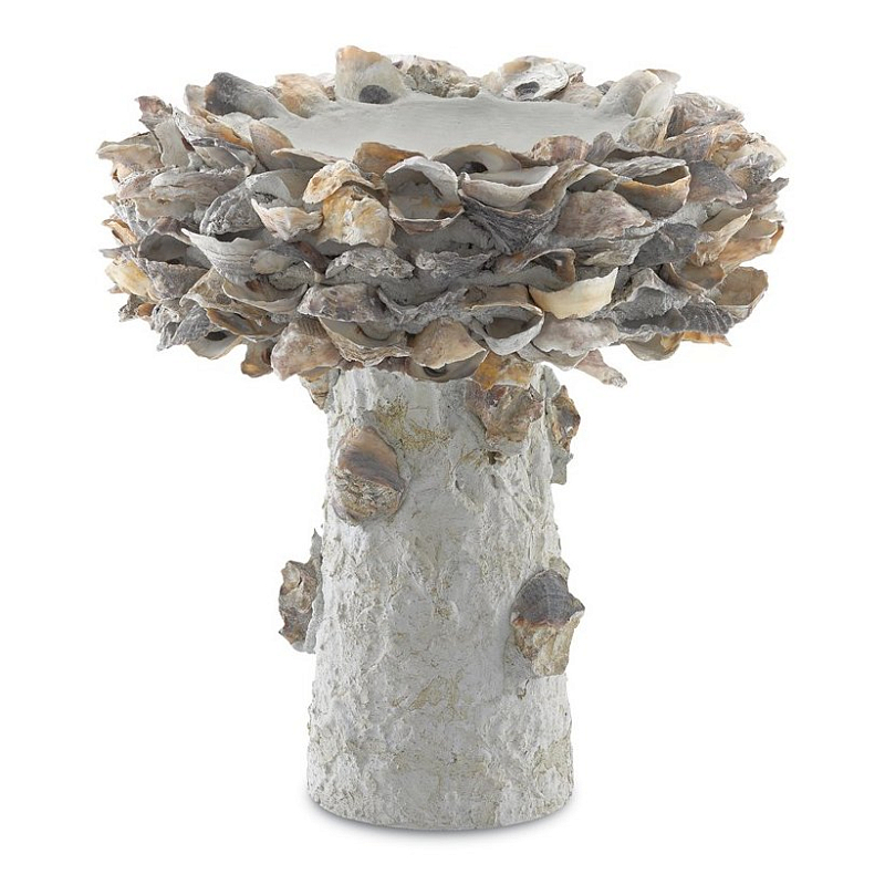 Статуэтка Oyster Shell Small Bird Bath Серый Статуэтка Oyster Shell Small Bird Bath Серый в Самаре | Loft Concept