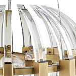 Люстра круглая с прозрачными элементами в форме полумесяца Crystal Crescent варинант исполнения - 1 | Loft Concept в Самаре