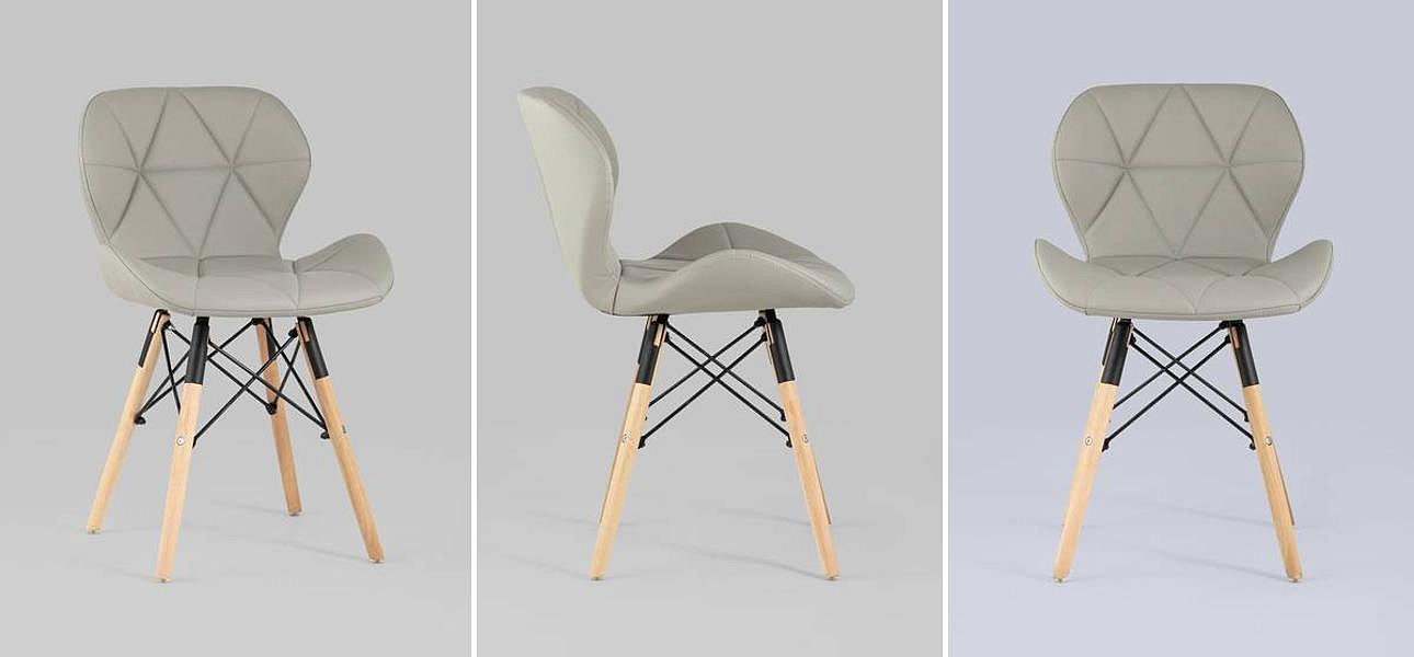 Стул Jeroen Chair Серая Экокожа Стул Jeroen Chair Серая Экокожа - Loft-Concept в Самаре