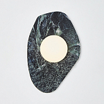 Бра с каменным основанием и плафоном из стекла в форме шара Shaw Marble Lighting варинант исполнения - 2 | Loft Concept в Самаре