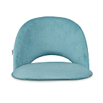 Барный стул со спинкой на 4-х деревянных ножках Голубой Велюр Ava Charm варинант исполнения - 2 | Loft Concept в Самаре