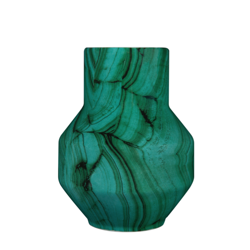 Ваза Malachite Vase rubikon low Малахит Ваза Malachite Vase rubikon low Малахит в Самаре | Loft Concept
