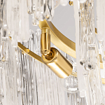 Люстра круглая с прозрачными стержнями разной длины Textured Glass Chandelier варинант исполнения - 6 | Loft Concept в Самаре