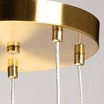 Люстра с 5-ю матовыми белыми стеклянными плафонами волнообразной формы Lucid Rain  варинант исполнения - 9 | Loft Concept в Самаре