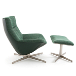 Кресло вращающееся с подставкой для ног зеленое Verdante варинант исполнения - 3 | Loft Concept в Самаре