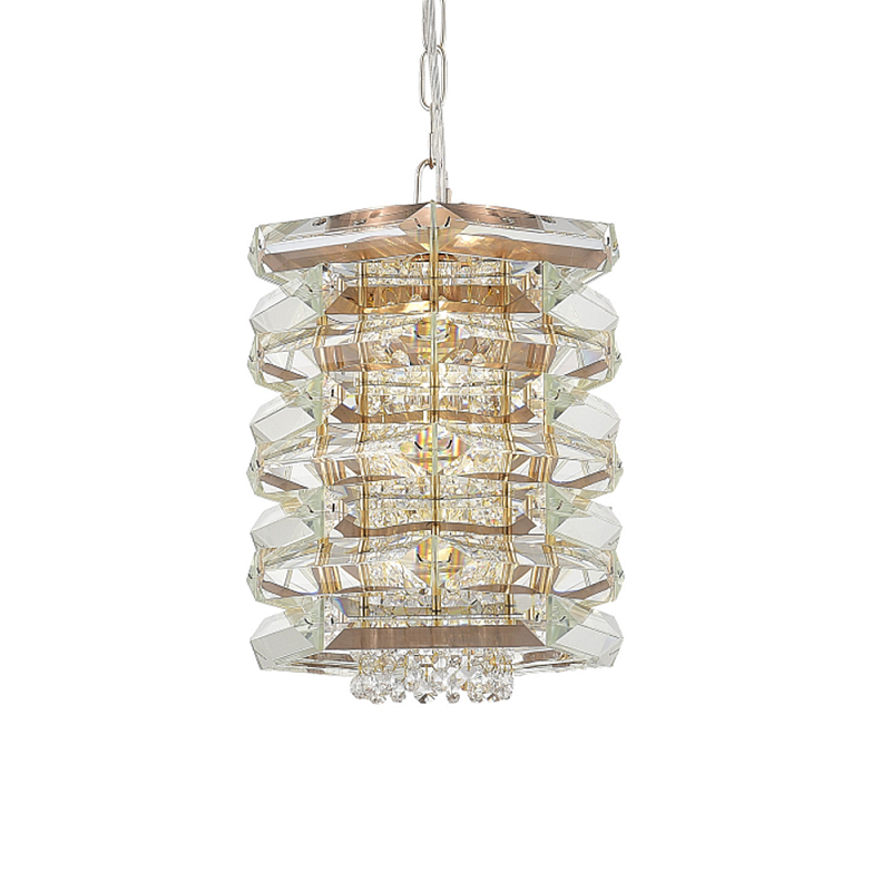 Подвесной светильник в классическом хрустальном обрамлении Light Garland Прозрачное Стекло Никель Медь в Самаре | Loft Concept 