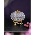 Конфетница из прозрачного рельефного стекла Eden Garden варинант исполнения - 5 | Loft Concept в Самаре