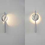 Бра с круглым зеркальным диском на прямоугольном соновании Reflection Circle Glow варинант исполнения - 4 | Loft Concept в Самаре