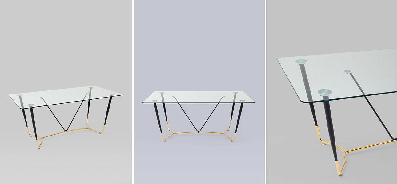 Стол обеденный Garland Collection стеклянная столешница Стол обеденный Garland Collection стеклянная столешница - Loft-Concept в Самаре