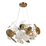 Люстра с белыми и золотистыми цветами Dahlia Flowers Lamp варинант исполнения - 3 | Loft Concept в Самаре
