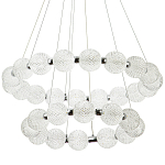 Светодиодная двухъярусная кольцевая люстра хром Crystal Globule Chandelier Chrome варинант исполнения - 1 | Loft Concept в Самаре