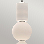 Подвесной светильник белого цвета с тремя геометрическими плафонами Alora Mood варинант исполнения - 4 | Loft Concept в Самаре