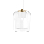 Подвесной светильник с цилиндрическим прозрачным стеклянным плафоном Grada Light варинант исполнения - 4 | Loft Concept в Самаре