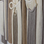 Настенный декор с бахромой белого и бежевого цвета Abstraction I варинант исполнения - 2 | Loft Concept в Самаре