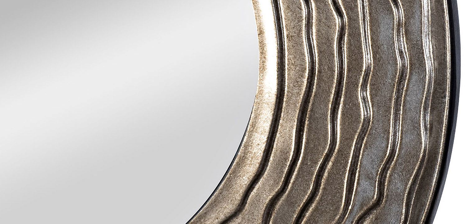 Зеркало Waves Dark Silver Oval Mirror Зеркало Waves Dark Silver Oval Mirror - Loft-Concept в Самаре