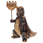 Подсвечник в виде дракона Dragon candlestick Green Gold Brown L or R варинант исполнения - 9 | Loft Concept в Самаре