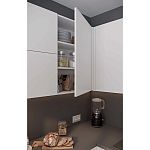 Кухонный гарнитур белый акриловый фасад Eveline White Kitchen Set варинант исполнения - 3 | Loft Concept в Самаре