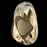 Бра овальное из стекла с золотым элементом Flow Texture  варинант исполнения - 1 | Loft Concept в Самаре