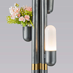 Торшер светодиодный с серым металлическим каркасом Generosity варинант исполнения - 3 | Loft Concept в Самаре