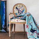 Полукресло из массива бука бежевое с изображением птиц и цветов Beige Green Chinoiserie Garden Chair варинант исполнения - 6 | Loft Concept в Самаре