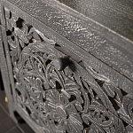 Деревянная тумба с резными ящиком и дверцей Azure Grey Wooden Nightstand варинант исполнения - 4 | Loft Concept в Самаре