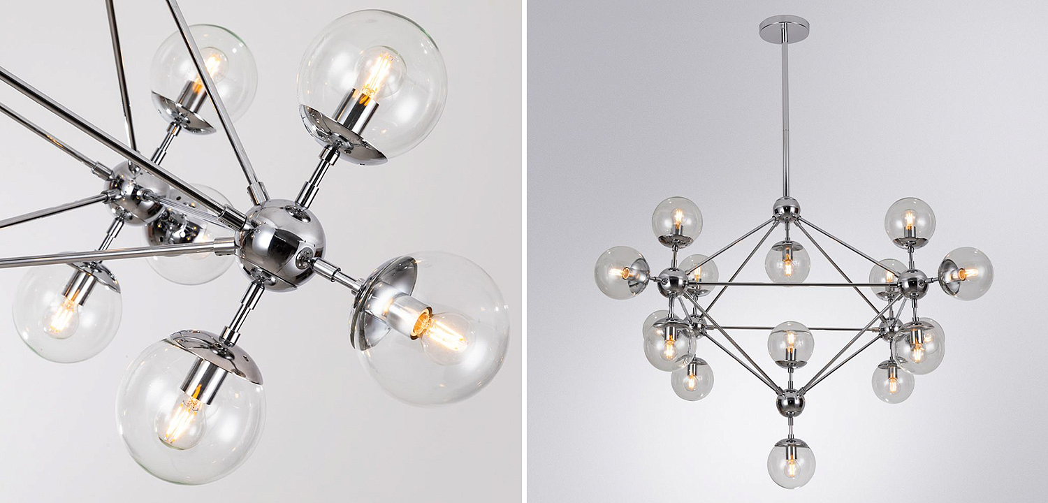 Люстра Modo Chandelier Chrome 15 Люстра Modo Chandelier Chrome 15 - Loft-Concept в Самаре