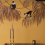 Обои с вышивкой ручной работы Étienne Original colourway on wool sateen варинант исполнения - 5 | Loft Concept в Самаре