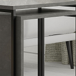 Комплект из 2-х приставных столов серого цвета из дерева ZIGOSH RETRO GREY варинант исполнения - 4 | Loft Concept в Самаре