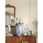 Ваза фарфоровая с узким горлышком и синими цветочными мотивами Independence варинант исполнения - 5 | Loft Concept в Самаре