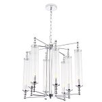 Люстра с 8-ю прозрачными цилиндрическими плафонами Jeanette варинант исполнения - 4 | Loft Concept в Самаре