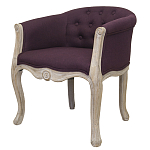 Кресло низкое в стиле прованс Louis French Armchair violet flax варинант исполнения - 2 | Loft Concept в Самаре