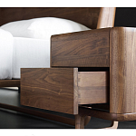 Прикроватный деревянный столик с 2-мя ящиками Moon Walnut Furniture варинант исполнения - 11 | Loft Concept в Самаре