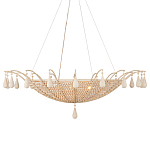 Люстра из деревянных бусин с подвесками в виде капель Wooden Beads варинант исполнения - 5 | Loft Concept в Самаре