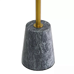 Кофейный столик круглый из мрамора серый Reliable Foundation варинант исполнения - 4 | Loft Concept в Самаре