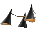 Люстра с 6-ю черными конусообразными плафонами Contrasting Lamps варинант исполнения - 1 | Loft Concept в Самаре