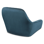 Барный стул со спинкой и подлокотниками на 4-х металлических ножках Douglas Rhombus Синий Велюр варинант исполнения - 3 | Loft Concept в Самаре