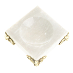 Подставка под шар квадратная из натурального камня Мрамор на ножках Natural Stone Sphere Stands варинант исполнения - 1 | Loft Concept в Самаре