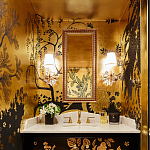 Обои ручная роспись в стиле Арт-деко Rateau Original colourway on Deep Rich Gold gilded paper варинант исполнения - 3 | Loft Concept в Самаре