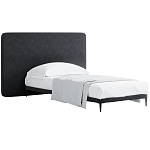 Кровать с большим мягким изголовьем Unity Grey Bed варинант исполнения - 7 | Loft Concept в Самаре