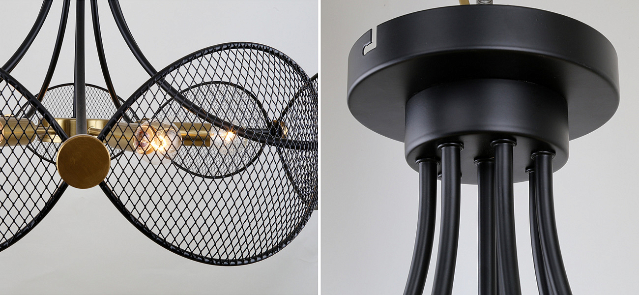 Черная люстра с латунными вставками Mosquitoes Caster Черная люстра с латунными вставками Mosquitoes Caster - Loft-Concept в Самаре