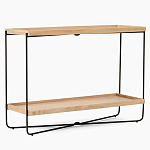 Консоль деревянной столешницей и полкой Wooden Table Top and Shelf варинант исполнения - 7 | Loft Concept в Самаре