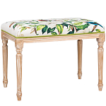 Банкетка из натурального бука золотистая с изображением птиц и цветов Blooming Bird варинант исполнения - 1 | Loft Concept в Самаре