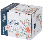 Кружка фарфоровая синяя с цветочным принтом 470 мл Flower Porcelain Collection варинант исполнения - 2 | Loft Concept в Самаре